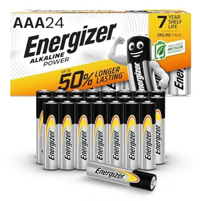 Image of Energizer AAA Batteries, Alkaline Power, 24 Pack, Triple A Battery Pack Amazon Exclusive (Packaging may vary)