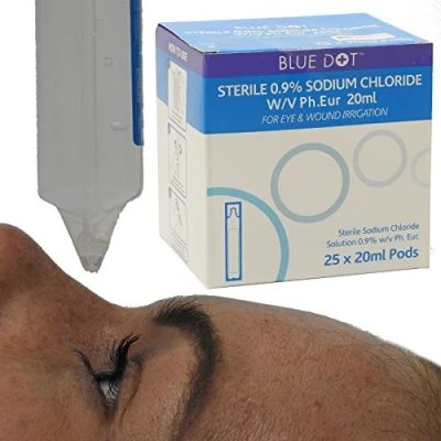 Image of 25x CMS Medical First Aid Sterile 0.9% Sodium Chloride 20ml Wound Eye Wash Pods