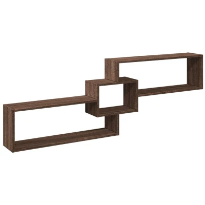 Image of vidaXL Wall Cabinet 158x18x53 cm Brown Oak Engineered Wood