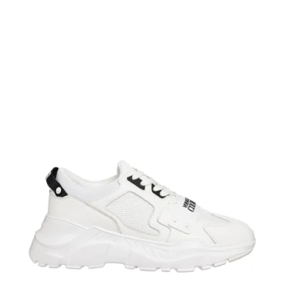 Image of Versace Jeans Couture Fondo Speedtrack Trainers, Men&#039;s, Size: 7, White Leather and textile