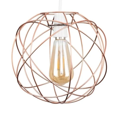 Image of MiniSun Retro Style Atom Design Copper Metal Basket Cage Ceiling Pendant Light Shade