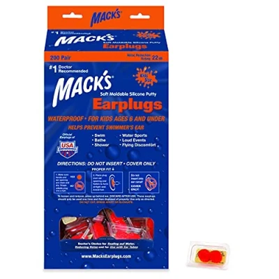 Image of Macks Boy&#039;s Pillow Soft Ear Plugs Orange, 200 Pairs