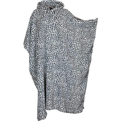 Image of R G Clothing Womens Ladies Warm Fleecy Hooded Poncho Capes Kaftan Dressing Gown One Size (Print 4)