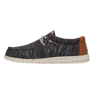 Image of HEYDUDE Men&#039;s Wally Jersey Slip On Shoes, Charcoal, 7 UK