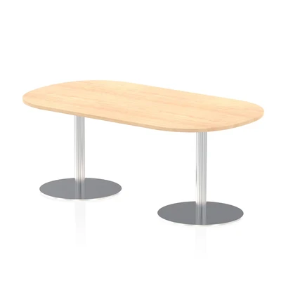 Image of Italia 1800mm Poseur Boardroom Table Maple Top 725mm High Leg