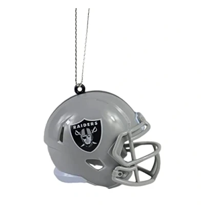 Image of NFL Las Vegas Raiders Helmet Tree Bauble Christmas Pendant Ornament