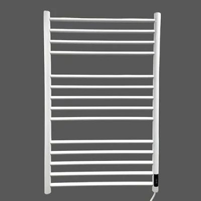 Image of Manissa White Dry Electric Heated Stainless Steel Towel Rail 600 x 1000mm