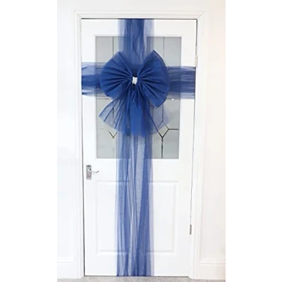 Image of Christmas Concepts® DIY Decorative Door Bow With Diamante Decoration Wedding/Parties/Christmas (Midnight Blue)