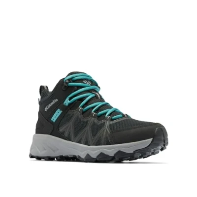 Image of Columbia Peakfreak II MID Outdry Hiking shoes, Women&#039;s, Size: 4, Black/teal Textile/synthetics