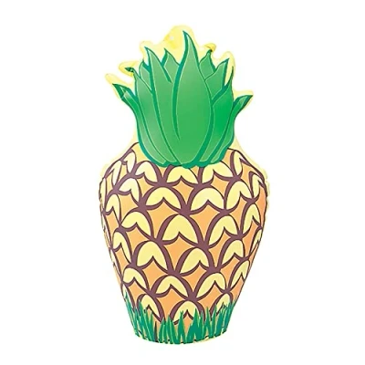 Image of Bristol Novelty IJ032 Inflatable Pineapple Party Decoration Set, Unisex Adult, Yellow/Green/Brown, One Size