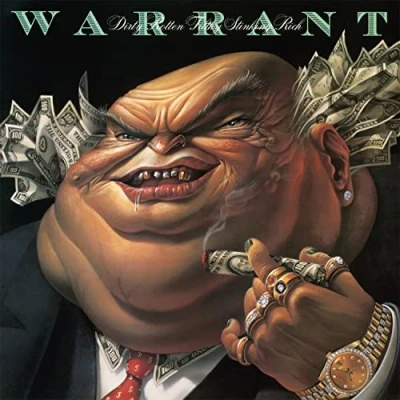 Image of Warrant Dirty Rotten Filthy Stinking Rich Crystal Clear vinyl 180 Gram 2023 UK LP MOVLP3141