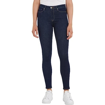 Image of Tommy Hilfiger Women&#039;s Heritage Como Skinny Rw Ww0ww14742 Jeans, Blue (Steffie), 34W / 28L