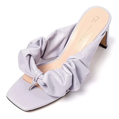 Image of L37 HANDMADE SHOES Women&#039;s OH Sheila Heeled Sandal, Lilac, 4 UK