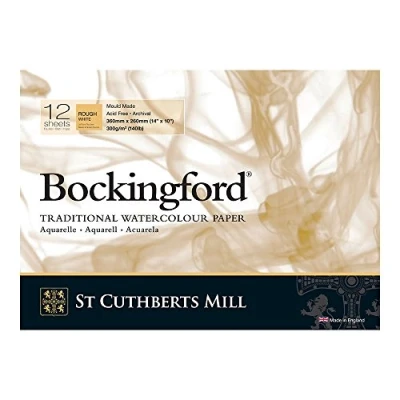 Image of Bockingford 300gsm Glued Pad 14&quot; x 10&quot; (360 260mm) Rough