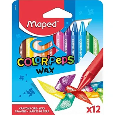 Image of Maped Crayons Colour’Peps Wax, 12 Pieces, M861011