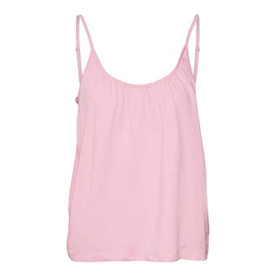 Image of VERO MODA Women&#039;s Vmluna Singlet Noos Top, Bonbon, M