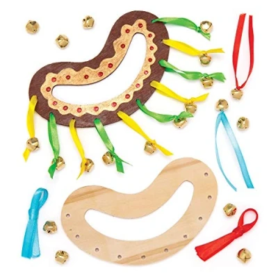 Image of Baker Ross AW638 Wooden Tambourine Kits (Pack of 3)