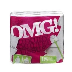 Image of OMG 1102077 Toilet Rolls, White (Pack of 18)