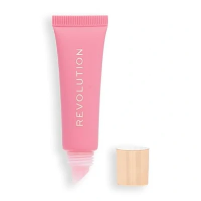 Image of Makeup Revolution, Juicy Peptide Lip Balm, Hydrating Balm with Sheer Colour, Infused Vitamin E &amp; Peptides, Pink Strawberry, 8ml