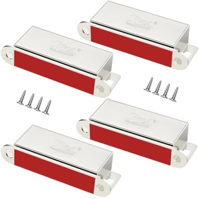 Image of Magnetic Door Catch Heavy Duty Jiayi 4 Pack Cupboard Magnet 30KG Pull Stainless Steel Strong Wardrobe Latch for Kitchen Cabinet Closer Closure