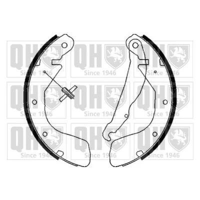 Image of 1605052, 1605811, 1605909, 1605952, 90421796 Brake Shoes QUINTON HAZELL BS840 200mm 29mm VAUXHALL: Corsa Mk2
