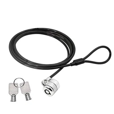 Image of YACSEJAO Notebook/Laptop Combination Lock Security Cables 1.8M Office Dormitory Meeting Study Room Lock，for Laptops, Other Devices with Slot(Black)