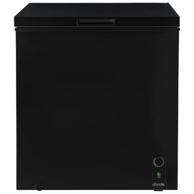 Image of Abode Freestanding Black Chest Freezer 198L with Removable Wire Basket &amp; Counter Balance Lid, Adjustable Thermostat, Suitable for Garages Outbuildings A198CF0E1B