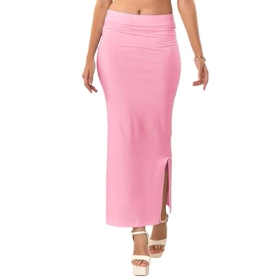 Image of Lyra Women&#039;s Lycra Saree Shapewear Petticoat For Sarees Medium Light Pink,
