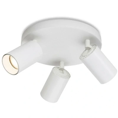Image of Max 3 Light Flush Ceiling Spotlight Fitting White