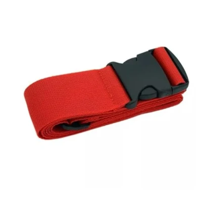 Image of Hampton &amp; Stewart Adjustable Strong Extra Safety Travel Suitcase Luggage Baggage Straps Tie Belt (Red)