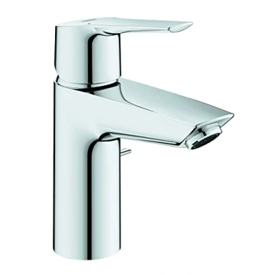 Image of GROHE QUICKFIX Start Single Lever Basin Mixer with pop up Waste Set (S Size, 28 mm Ceramic Cartridge, Energy and Water Saving, Lift Rod in lateral Position, 3 1 inst. Tool), Chrome, 31137002