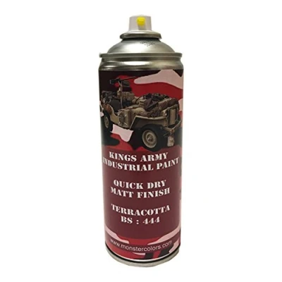 Image of Kings Army Terracotta Bs 444 Military Matt Spray Paint 400ml Vehicle Paint, Airsoft, Paintball, Model Maker Fishing