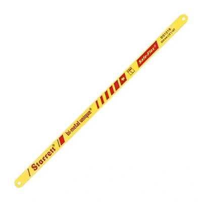Image of Starrett Bi Metal Hacksaw Blades BS1218 Unique Safe Flex HSS Hand Saw 300mm 18 TPI Cutting Edge For Non ferrous Metals, Stainless Steel, Pipes, Plastics 50 Tube Pack