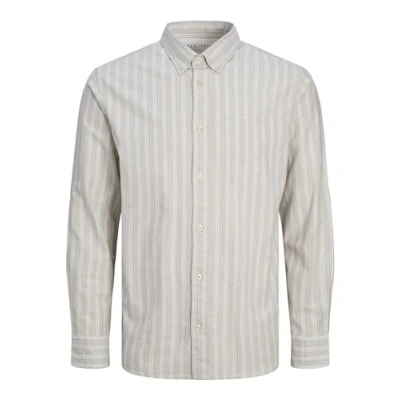 Image of JACK &amp; JONES Men&#039;s Jprbrook Oxford Shirt L/S Noos, Timber Wolf, S