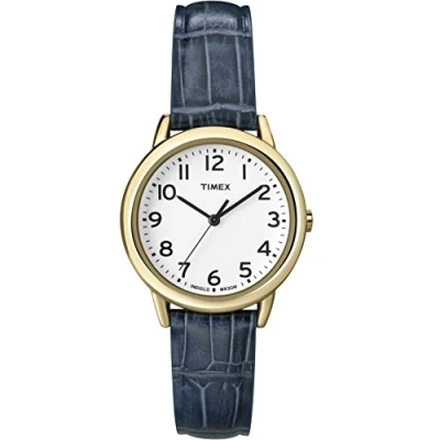 Image of Timex Women&#039;s Easy Reader Watch, Blue/Gold Tone/White/30mm, 30 mm, Mixed