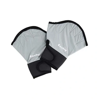 Image of Fashy Neoprene Training Gloves with Velcro Silver/Black, Large