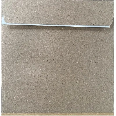 Image of 155mm x Square Envelopes for Greeting Cards Wedding Invitation Crafts Coloured Pack of 50 (Kraft Brown Peel &amp; Seal)