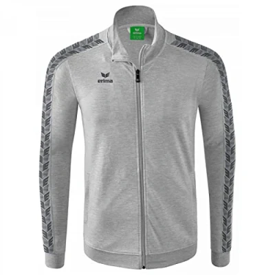 Image of Erima Men&#039;s Essential Team Track Top Jacket, light Grey Marl, L