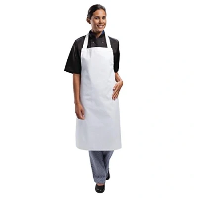Image of Whites Chefs Clothing Apparel Apron Polycotton White Kitchen Catering Cooking Craft