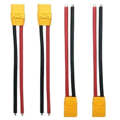 Image of LINSYRC 2 Pairs Amass XT 90 XT90H Plug Male Female Connector Cable Adapter Lead with 5.9INCH 12AWG Silicone Wire for RC Lipo Battery