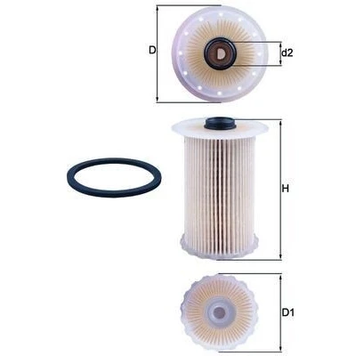 Image of 1352443, 1352444, 4M5Q9155AB, 5M509176AA, 5M5Q9176AA Fuel Filter MAHLE ORIGINAL KX 229D Insert FORD: Focus 2, MONDEO 4, S Max Mk1