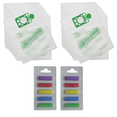 Image of Qualtex Numatic Henry Hetty Hoover Filter FLO Dust Bags and 5Fresheners, Pack of 20 White