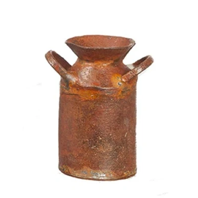Image of Melody Jane Dolls House Aged Rusty Milk Churn Miniature Vintage Farm Shop Store Accessory