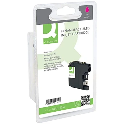 Image of Q Connect Brother LC123 Remanufactured Inkjet Cartridge Magenta
