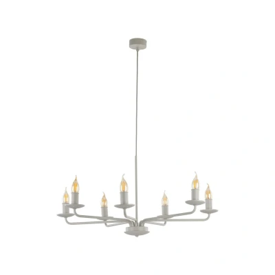 Image of Limal Multi Arm Pendant Ceiling Light Beige 7xE14