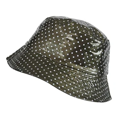 Image of Toutacoo, Waterproof Vinyl Rain Hat (09a Khaki Polka Dots)