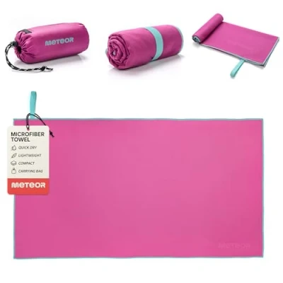 Image of meteor Microfibre Towel Quick Dry Gym Pool Fitness Swimming Travel Camping Beach Yoga Pilates Bath Shower Absorbent Compact Lightweight Men Women Kids Post Pet Drying (50 x 90 cm, Violet)