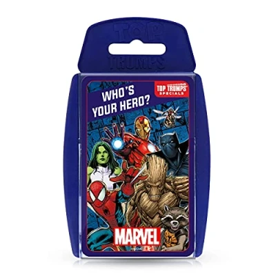 Image of Top Trumps Marvel Universe Specials Card Game, play with heroes from Guardians of The Galaxy, Avengers, and villains like Thanos Carnage, gift Toy for Boys Girls Aged 6 plus