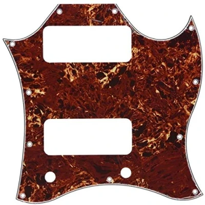 Image of Dopro Standard SG Special Full Face Guitar Pickguard with P90 Pickup Hole Vintage Tortoise
