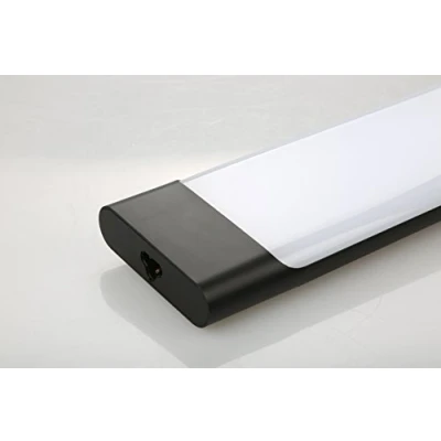 Image of VOLTACON LED Slim Line Ceiling Fitting Black 120cm/4ft 40Watt Surface Mount. Energy Efficiency A+++. Natural White Office/Utility/Warehouse/Kitchen Light